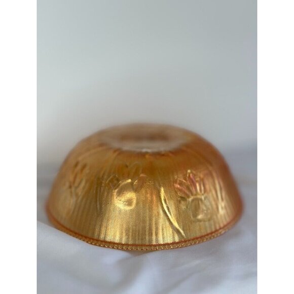 Carnival glass - Iris pattern - Marigold - 8'' - Picture 11 of 11